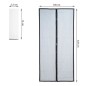 Plasa de tantari magnetica pentru usa, prindere velcro, 80x90x100 - 210x220 cm, negru