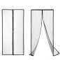 Plasa de tantari magnetica pentru usa, prindere velcro, 80x90x100 - 210x220 cm, negru