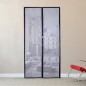 Plasa de tantari magnetica pentru usa, prindere velcro, 80x90x100 - 210x220 cm, negru