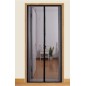 Plasa de tantari magnetica pentru usa, prindere velcro, 80x90x100 - 210x220 cm, negru