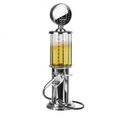 Dozator pentru bauturi, 1 litru, reutilizabil, 48x14x14 cm, argintiu