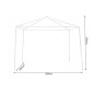 Cadru pavilion de gradina, 5 tipuri de tevi, 3x3m, 4,45kg, metal, alb Cadru pavilion de gradina, 5 tipuri de tevi, 3x3m, 4,45kg, metal, alb