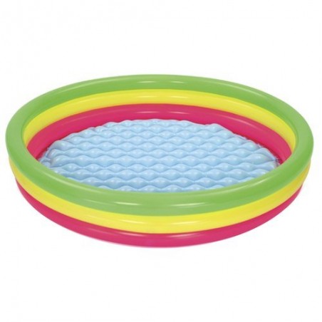 Piscina gonflabila rotunda pentru copii, supape siguranta, petic inclus, 152x30 cm, vinil, 211L, multicolor