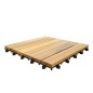 Placi pavaj pardoseala lemn, set 10 bucati, 30x30x2,5 cm, maro