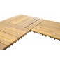 Placi pavaj pardoseala lemn, set 10 bucati, 30x30x2,5 cm, maro