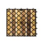 Placi pavaj pardoseala lemn, set 10 bucati, 30x30x2,5 cm, maro