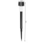 Set 10 lampi solare LED exterior, lumina alba-calda, baterie incorporata, rezistenta intemperii, negru
