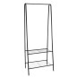 Suport cuier imbracaminte, 2 rafturi incaltaminte, metal, inaltime 153 cm Suport cuier imbracaminte, 2 rafturi incaltaminte, metal, inaltime 153 cm