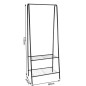 Suport cuier imbracaminte, 2 rafturi incaltaminte, metal, inaltime 153 cm Suport cuier imbracaminte, 2 rafturi incaltaminte, metal, inaltime 153 cm
