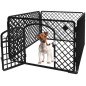 Tarc animale de companie, universal, usa intrare, ABS, 90x90x60 cm, negru