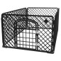 Tarc animale de companie, universal, usa intrare, ABS, 90x90x60 cm, negru