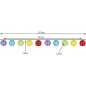 Ghirlanda solara multicolora, 2 moduri de iluminare, lungime totala 3 m, IP44 Ghirlanda solara multicolora, 2 moduri de iluminare, lungime totala 3 m, IP44