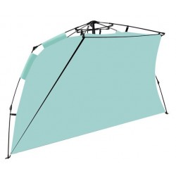 Cort plaja, usa intrare, protectie UV, impermeabil, 3 ferestre, fermoar inchidere, 15x15x84 cm, verde