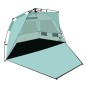 Cort plaja, usa intrare, protectie UV, impermeabil, 3 ferestre, fermoar inchidere, 15x15x84 cm, verde Cort plaja, usa intrare, protectie UV, impermeabil, 3 ferestre, fermoar inchidere, 15x15x84 cm, verde