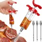 Seringa pentru marinat carne, reutilizabila, 3 ace incluse, 50ml, 7,7x23x3,5cm