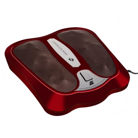 Aparat masaj picioare cu infrarosu, 18 role rotative, functie incalzire, 32W, 36x32x8cm, rosu