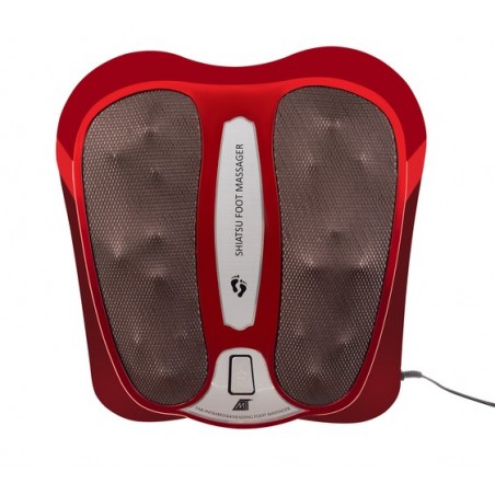 Aparat masaj picioare cu infrarosu, 18 role rotative, functie incalzire, 32W, 36x32x8cm, rosu