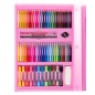 Set tabla desenat pentru copii, 208 piese, markere, creioane, acuarele, accesorii, multicolor