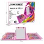 Set tabla desenat pentru copii, 208 piese, markere, creioane, acuarele, accesorii, multicolor