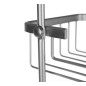 Etajera pentru dus, 3 rafturi, ventuza prindere, aluminiu, 63x14x28,5cm, argintiu