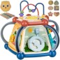 Cub sortator educativ 8 in 1, efecte luminoase, sunete, melodii, 22x22x20 cm, multicolor