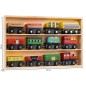 Set cale ferata pentru copii, 12 piese, 3 locomotive, 8 vagoane, magneti de prindere, lemn
