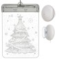 Ornament Craciun LED, vitraliu brad 3D pentru fereastra, 6 LED-uri alb cald, 17x11,5x1,5 cm Ornament Craciun LED, vitraliu brad 3D pentru fereastra, 6 LED-uri alb cald, 17x11,5x1,5 cm