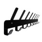 Cuier de perete, 17 carlige, suruburi prindere incluse, metal, 9.1 x 48 x 2.8 cm, negru