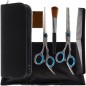 Set ustensile coafura, 7 piese, husa transport inclusa, argintiu/negru Set ustensile coafura, 7 piese, husa transport inclusa, argintiu/negru