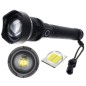 Lanterna LED P70, 3 moduri iluminare, USB, waterproof, aluminiu, 4500lm, 6800mAh, negru