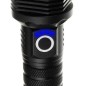 Lanterna LED P70, 3 moduri iluminare, USB, waterproof, aluminiu, 4500lm, 6800mAh, negru