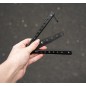 Cutit fluture pentru antrenament, maner ergonomic, metal, 22x3x1 cm, negru