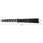 Cutit fluture pentru antrenament, maner ergonomic, metal, 22x3x1 cm, negru