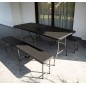 Set masa si doua banci pliabile, picioare antiaderente, rezistenta socuri mecanice si abraziune, de exterior Set masa si doua banci pliabile, picioare antiaderente, rezistenta socuri mecanice si abraziune, de exterior