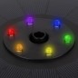 Fantana solara exterioara, LED-uri RGB, 7 duze interschimbabile, 900mAh, 16x4cm, negru Fantana solara exterioara, LED-uri RGB, 7 duze interschimbabile, 900mAh, 16x4cm, negru