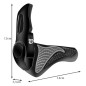 Set 2 manere ghidon bicicleta, amortizeaza socurile, forma ergonomica, material antialunecare, cauciuc si aluminiu