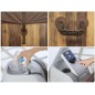 Piscina gonflabila rotunda SPA, 7 persoane, accesorii, sistem airjet/180 duze, rezistenta intemperii, 1123L
