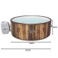 Piscina gonflabila rotunda SPA, 7 persoane, accesorii, sistem airjet/180 duze, rezistenta intemperii, 1123L