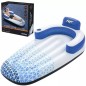 Saltea gonflabila piscina, perna, plasture reparatii, vinil, 191x107 cm, alb/albastru Saltea gonflabila piscina, perna, plasture reparatii, vinil, 191x107 cm, alb/albastru