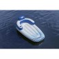 Saltea gonflabila piscina, perna, plasture reparatii, vinil, 191x107 cm, alb/albastru Saltea gonflabila piscina, perna, plasture reparatii, vinil, 191x107 cm, alb/albastru
