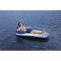 Saltea gonflabila piscina, perna, plasture reparatii, vinil, 191x107 cm, alb/albastru Saltea gonflabila piscina, perna, plasture reparatii, vinil, 191x107 cm, alb/albastru