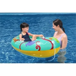 Barca gonflabila pentru copii, manere prindere, supapa siguranta, vinil, 119x79cm, multicolor
