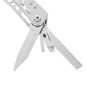 Cleste camping multifunctional, pliabil, otel inoxidabil, 15x16x2cm, argintiu