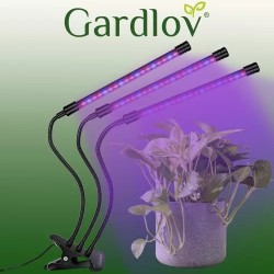 Lampa LED crestere plante, 3 panouri, telecomanda, lumina rosie/albastra, timer, 3 moduri iluminare, 9 trepte intensitate