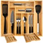 Organizator tacamuri, 8 compartimente, sertar glisant, bambus/MDF, 50x45,5x4,6 cm, maro Organizator tacamuri, 8 compartimente, sertar glisant, bambus/MDF, 50x45,5x4,6 cm, maro