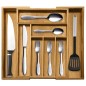 Organizator tacamuri, 8 compartimente, sertar glisant, bambus/MDF, 50x45,5x4,6 cm, maro Organizator tacamuri, 8 compartimente, sertar glisant, bambus/MDF, 50x45,5x4,6 cm, maro