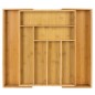 Organizator tacamuri, 8 compartimente, sertar glisant, bambus/MDF, 50x45,5x4,6 cm, maro Organizator tacamuri, 8 compartimente, sertar glisant, bambus/MDF, 50x45,5x4,6 cm, maro