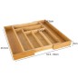 Organizator tacamuri, 8 compartimente, sertar glisant, bambus/MDF, 50x45,5x4,6 cm, maro Organizator tacamuri, 8 compartimente, sertar glisant, bambus/MDF, 50x45,5x4,6 cm, maro