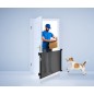 Poarta de siguranta pentru caini si pisici, accesorii montare incluse, ABS, PVC si aluminiu, 86x13x160 cm