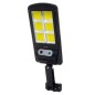 Lampa solara gradina, 120 LED-uri COB, senzor miscare, 3 moduri iluminare, telecomanda, IP65, ABS